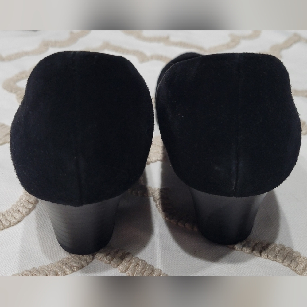 Clarks Teresa Step Pumps in Black Suede - Picture 5 of 9